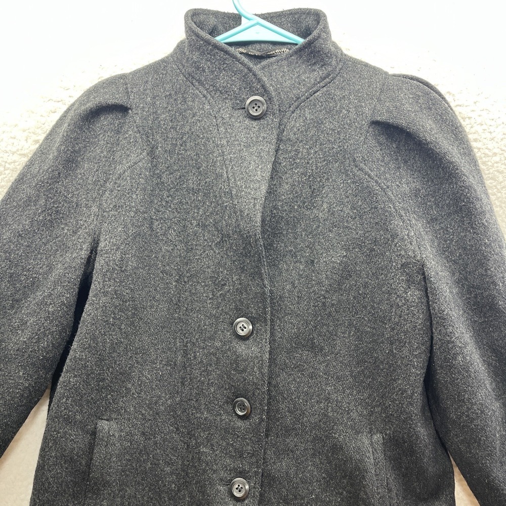 International Scene Coat Womens 7/8 Gray Wool Blend Yogoslavia Classic Vintage - Picture 5 of 16